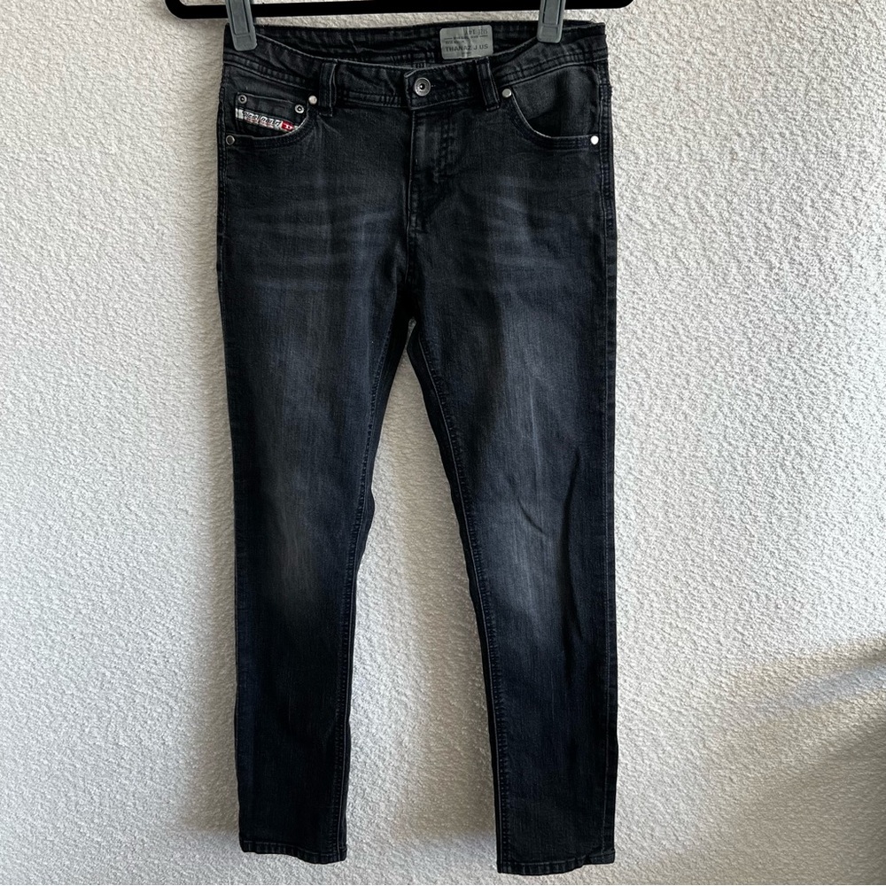 Diesel Girls Black Wash Thanaz J US Jeans Denim Skinny Stretch Size 14‎